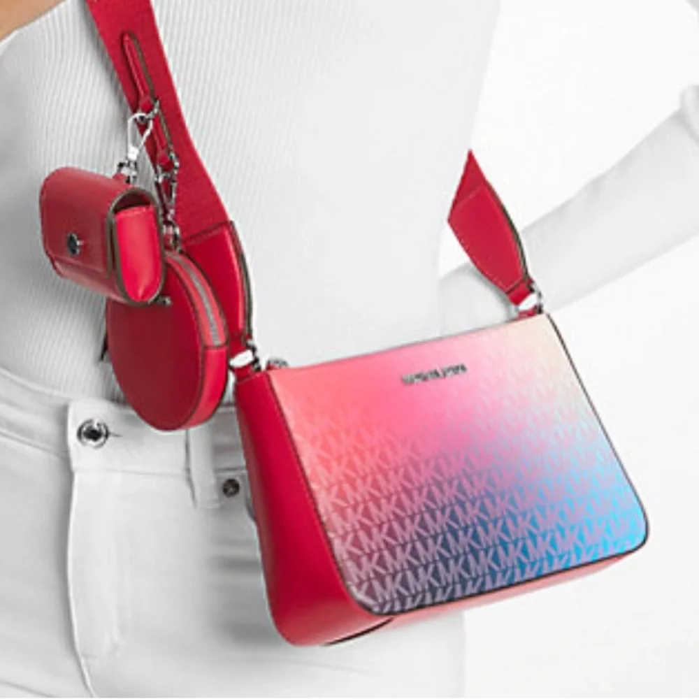 MICHAEL KORS Jet Set Sm Ombré Signature Logo Crossbody Case Apple Airpods Pro®